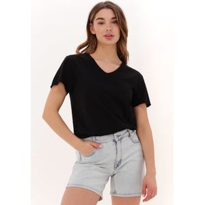 My Essential Wardrobe 08 The Vtee Slub Yarn Jersey Tops T-shirts Dames - Shirt - Zwart