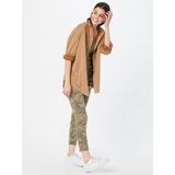 Cream - Sea Green Printed Camouflage - Damesbroek - 7/8 Cropped Legs - Lage Taille