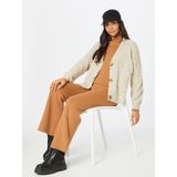 Cream - CRMerle - Gebreid Vest - Beige - Losse Pasvorm - Lange Mouw