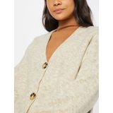 Cream - CRMerle - Gebreid Vest - Beige - Losse Pasvorm - Lange Mouw