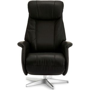 Relaxfauteuil Electric - Zwart - Metaal/Leer - 76x83x115cm - Bonanza