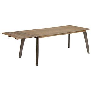 Ibbe Design Bruin Verlengplaat voor Eettafel Malaga Tafelblad Uittrekbaar 100x50 cm van Massief Acaciahout 50x100x2 cm