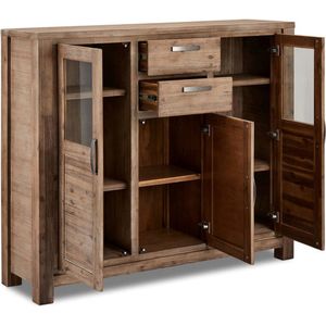 Wandkast Acacia - Bruin - 160x45x140cm - Wandkast Alaska