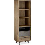 GM Boekenkast Malaga Acacia Bruin - Acaciahout - 187x60cm