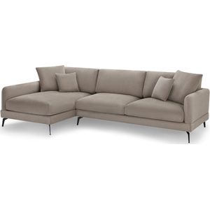 Loungebank Links Beige - 290x95x90cm - Zithoogte 48cm