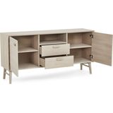 GM Dressoir Porto 3-Deurs Naturel Eiken - Eikenhout - 79x160cm