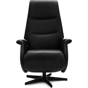 GM Relaxfauteuil Delta Zwart Leer/Zwart