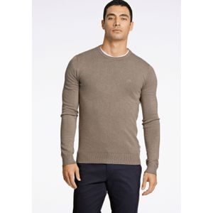 LINDBERGH - Gebreide Trui - Dk Sand Mel - Met Logoborduursel