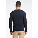 Gebreide Trui - Navy - 80% Viscose 20% Nylon - Slim Fit