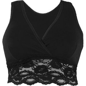 Carriwell - Biologische Slaap- en Borstvoedingsbustier - Zwart - Ademend - Zacht en Naadloos