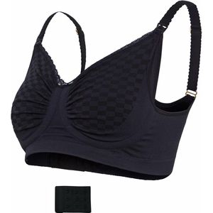 Carriwell Carrigel Voedingsbeha - met Gel-beugel – Blokjes Zwart - L