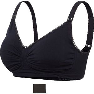 CARRIWELL Gewatteerde Borstvoedings- & Zwangerschapsbeha - Zwart