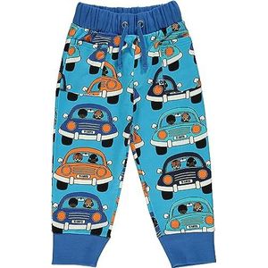 Småfolk Sweatpants met zak, auto, ocean blue, 3-4 Jaar