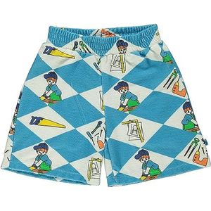 Småfolk Shorts. Harlequin Tool, ocean blue, 3-4 Jaren