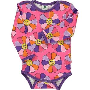 Småfolk Body pour bébé fille avec motif floral et costume pour tout-petit, Rose, 68