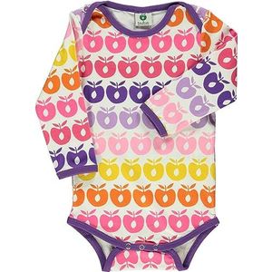 Småfolk Baby Meisjes Body Ls, Mini Retro Apples Baby and Peuter Kostuums, Sea Pink, 62 cm