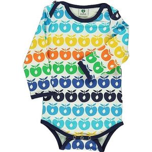 Småfolk Baby Jongens Body Ls, Mini Retro Apples Baby en Peuter Kostuums, blue atoll, 62 cm