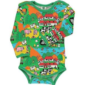Småfolk Baby Jongens Body LS, boerderij infant en peuterkostuum, oranje, 68, oranje, 68 cm