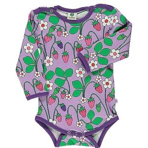 Småfolk Baby Girls Body LS, Strawberry Infant en Peuters, Viola, 74, viool, 74 cm