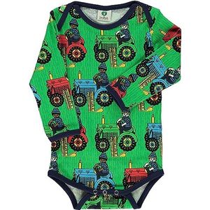 Småfolk Baby Jongens Body LS, Tractor Baby en Peuterkostuum, Groen, 56, groen, 56 cm