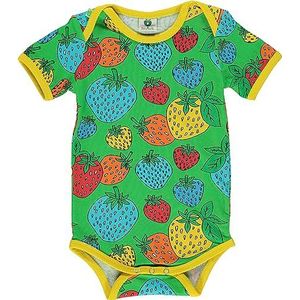Småfolk Baby Jongens Korte Mouwen Body met Strawberry Infant en Peuters Kostuum, Groen, 56, groen, 56 cm