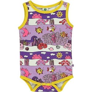 Småfolk Mouwloze bodysuit met onderwaterlandschap, kostuums voor baby's en kinderen, babymeisjes, Paars.