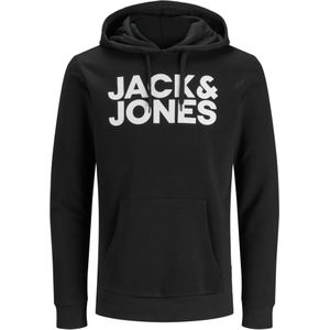 Heren - Hoodie - Zwart - Katoen/Polyester - Logoprint