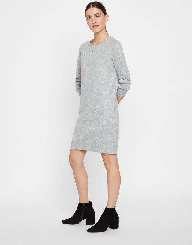 Vmdoffy - Korte Jurk - Gebreide Jurk - Lange Mouwen - Relaxed Fit