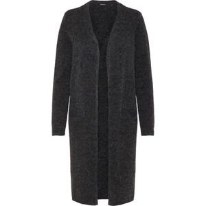 VERO MODA Vmdoffy Ls Long Open Cardigan - Gebreid Vest - Zwart - 52% Gerecycled Polyester