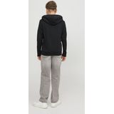 JACK & JONES Hoodie - Zwart - Sweatstof - Capuchon - Logo-opdruk