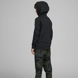 JACK & JONES Hoodie - Zwart - Sweatstof - Capuchon - Logo-opdruk