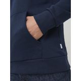 JACK & JONES Corp Logo Sweat Hood - Heren Hoodie - Blauw - Katoenmengsel - Grote Print