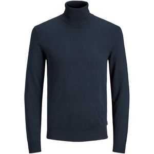 Jack and Jones Navy Coltrui Katoen En Viscose Col Hals