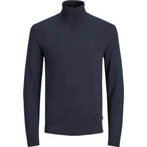 JACK & JONES - Basic Slim Fit - Coltrui - Donkerblauw - Katoenmix