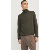 JACK & JONES - Basic Slim Fit - Coltrui - Olijf Groen - Katoenmix