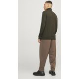 JACK & JONES - Basic Slim Fit - Coltrui - Olijf Groen - Katoenmix