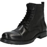 JACK & JONES - Jfwrussel - Veterboots - Zwart - Leer