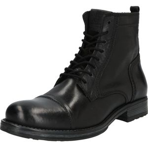JACK & JONES - Jfwrussel - Veterboots - Zwart - Leer