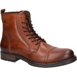 Veterboots - Russel - Effen - Leer - Blokhak