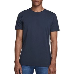 JACK & JONES - T-shirt - Marineblauw - 100% Biologisch Katoen