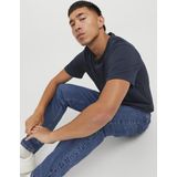 JACK & JONES - T-shirt - Marineblauw - Bio Katoen - Korte Mouwen