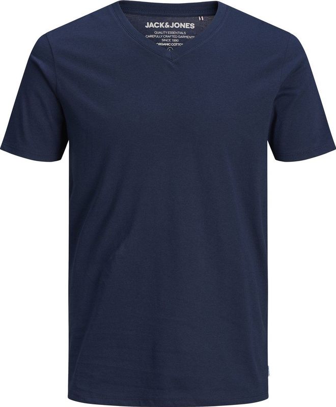 Jack Jones Jjeorganic Basic Tee Ss v-Neck Noos Heren