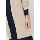 Cardigan - Whitecap Gray Melange - Breisel - V-hals - Lange Mouwen