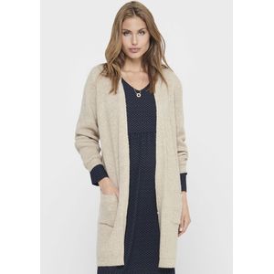 Cardigan - Whitecap Gray Melange - Breisel - V-hals - Lange Mouwen