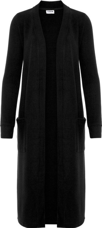 Cardigan - Zwart - V-hals - Lange Mouwen - Rechte Boord