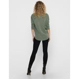 Broek - Grijsgroen - Zonder Sluiting - 3/4-Mouwen - Afgeronde Zoom