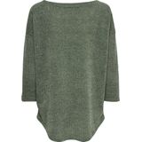 Broek - Grijsgroen - Zonder Sluiting - 3/4-Mouwen - Afgeronde Zoom