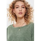 Broek - Grijsgroen - Zonder Sluiting - 3/4-Mouwen - Afgeronde Zoom