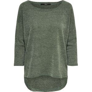 Broek - Grijsgroen - Zonder Sluiting - 3/4-Mouwen - Afgeronde Zoom