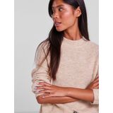 PIECES - Trui - Ecru - Viscose - Ronde Hals - Lange Mouwen